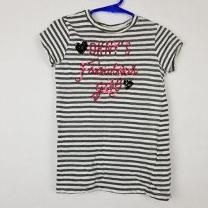 DKNY Toddler Girls Dress Size 4 Black/White Stripes